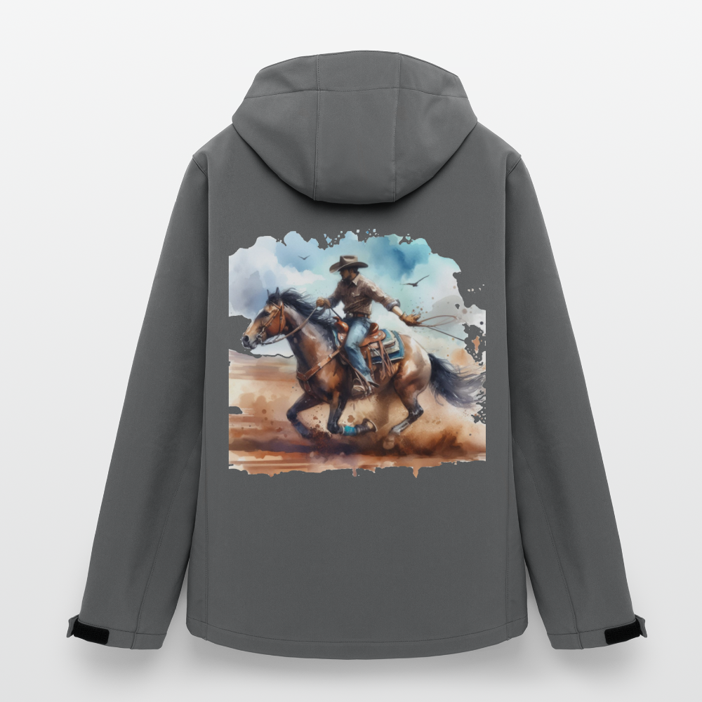 Veste Softshell Recyclée "Cow Boy" - anthracite