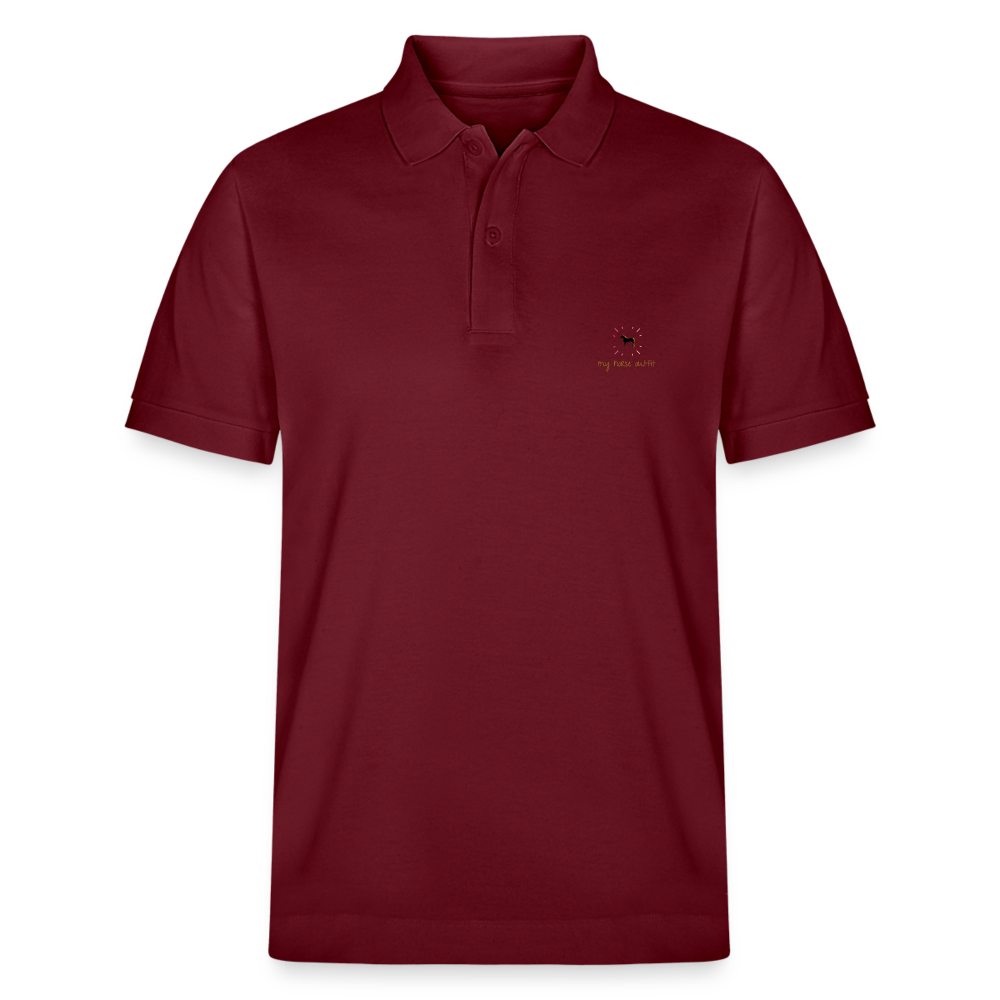 Polo Bio Unisexe "Cheval Totem" - burgundy