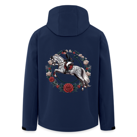 Veste Softshell Recyclée "Cavalier Rose" - navy