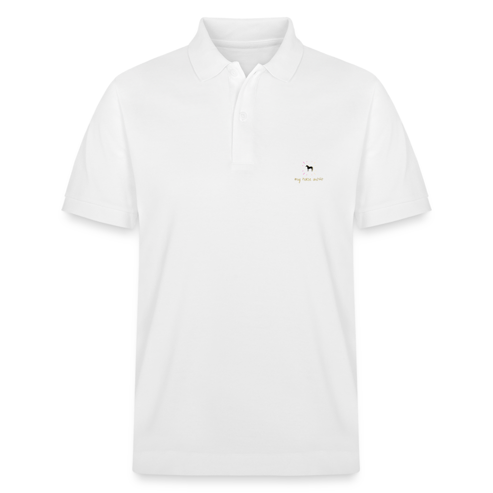 Polo Bio Unisexe "Cheval Totem" - white