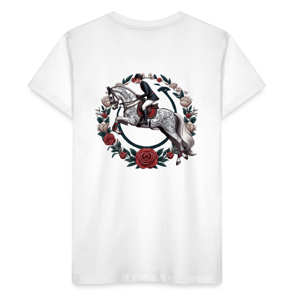 T-shirt Petit Cavalier Premium Bio "Cavalier Rose" - white