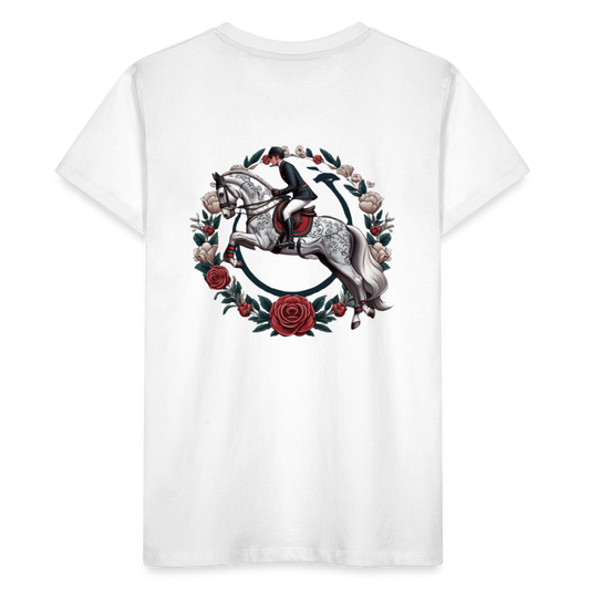 T-shirt Petit Cavalier Premium Bio "Cavalier Rose" - white