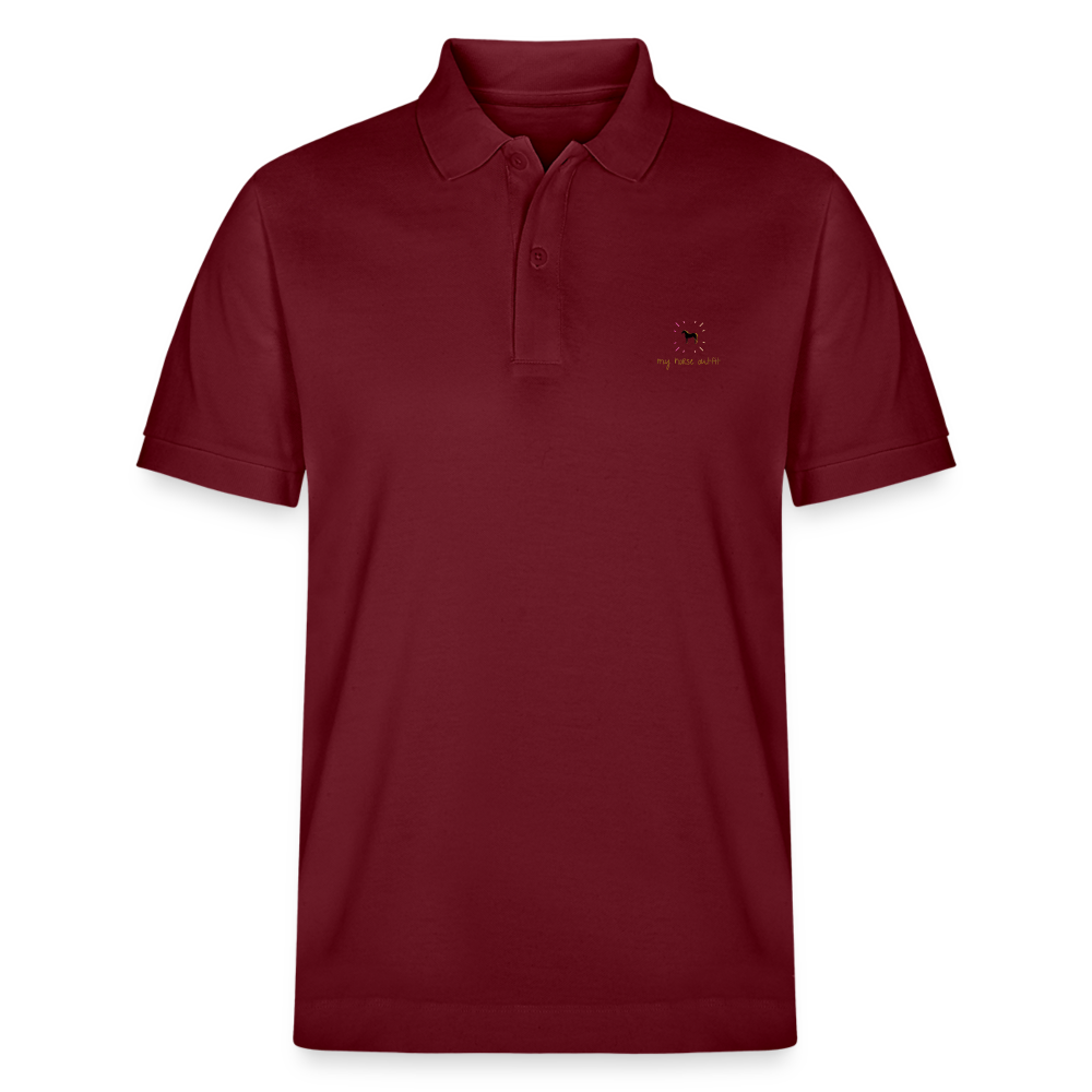 Polo Bio Unisexe "Cavalier Rose" - burgundy