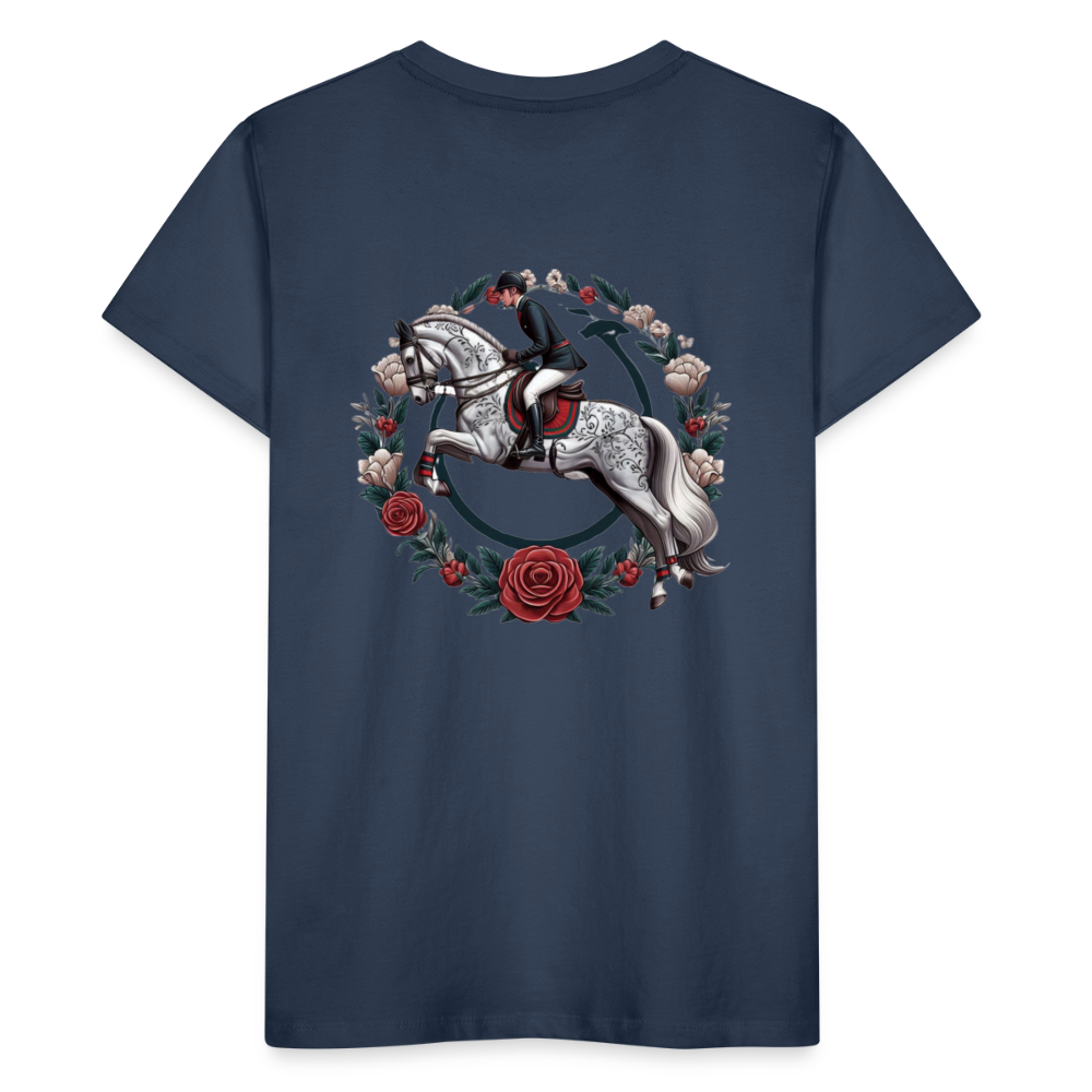 T-shirt Petit Cavalier Premium Bio "Cavalier Rose" - navy