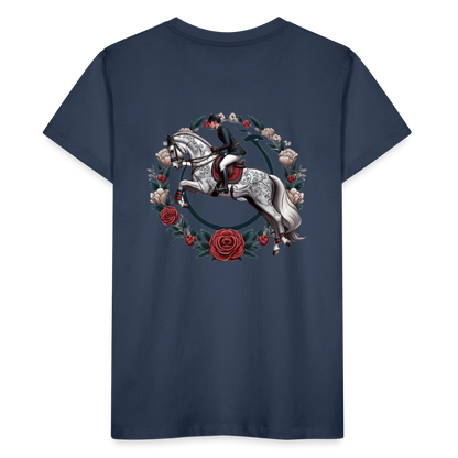 T-shirt Petit Cavalier Premium Bio "Cavalier Rose" - navy