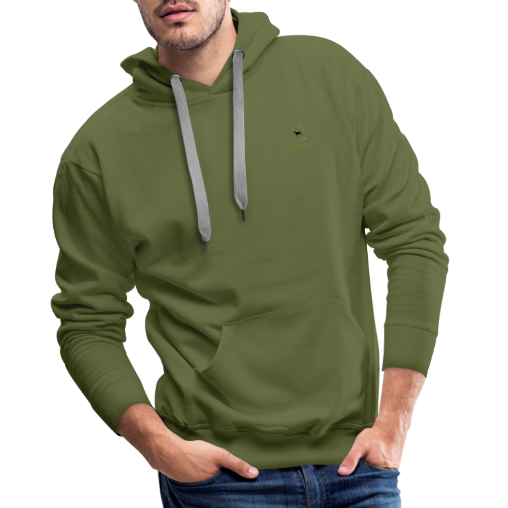 Sweat à Capuche Premium "Cavalier Rose" - olive green