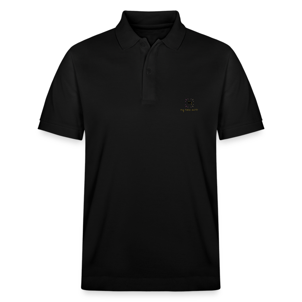 Polo Bio Unisexe "Cheval Totem" - black