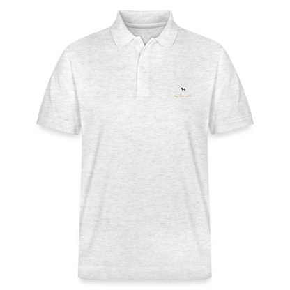 Polo Bio Unisexe "Cavalier Rose" - heather white