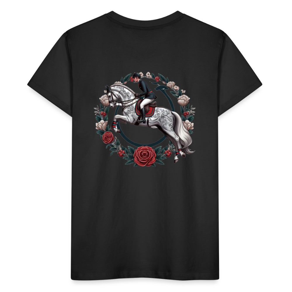 T-shirt Petit Cavalier Premium Bio "Cavalier Rose" - black